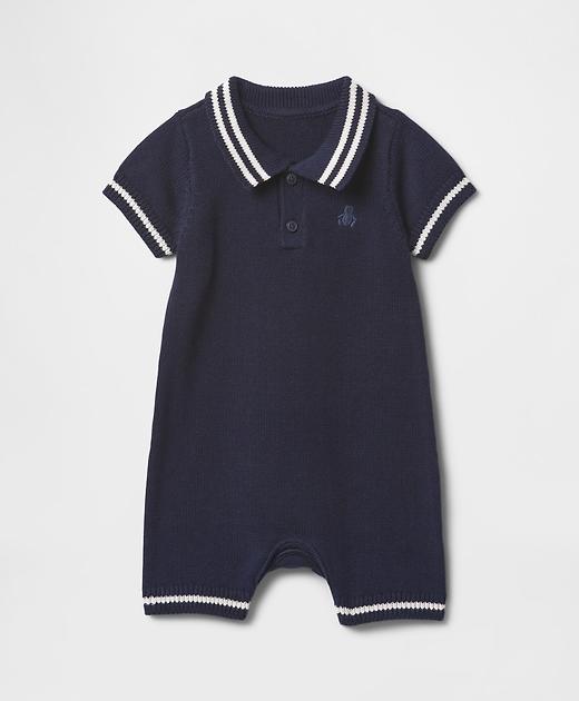 Baby Polo Sweater Shorty One-Piece