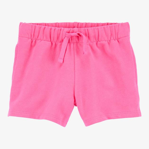 Baby Pull-On French Terry Shorts - Pink