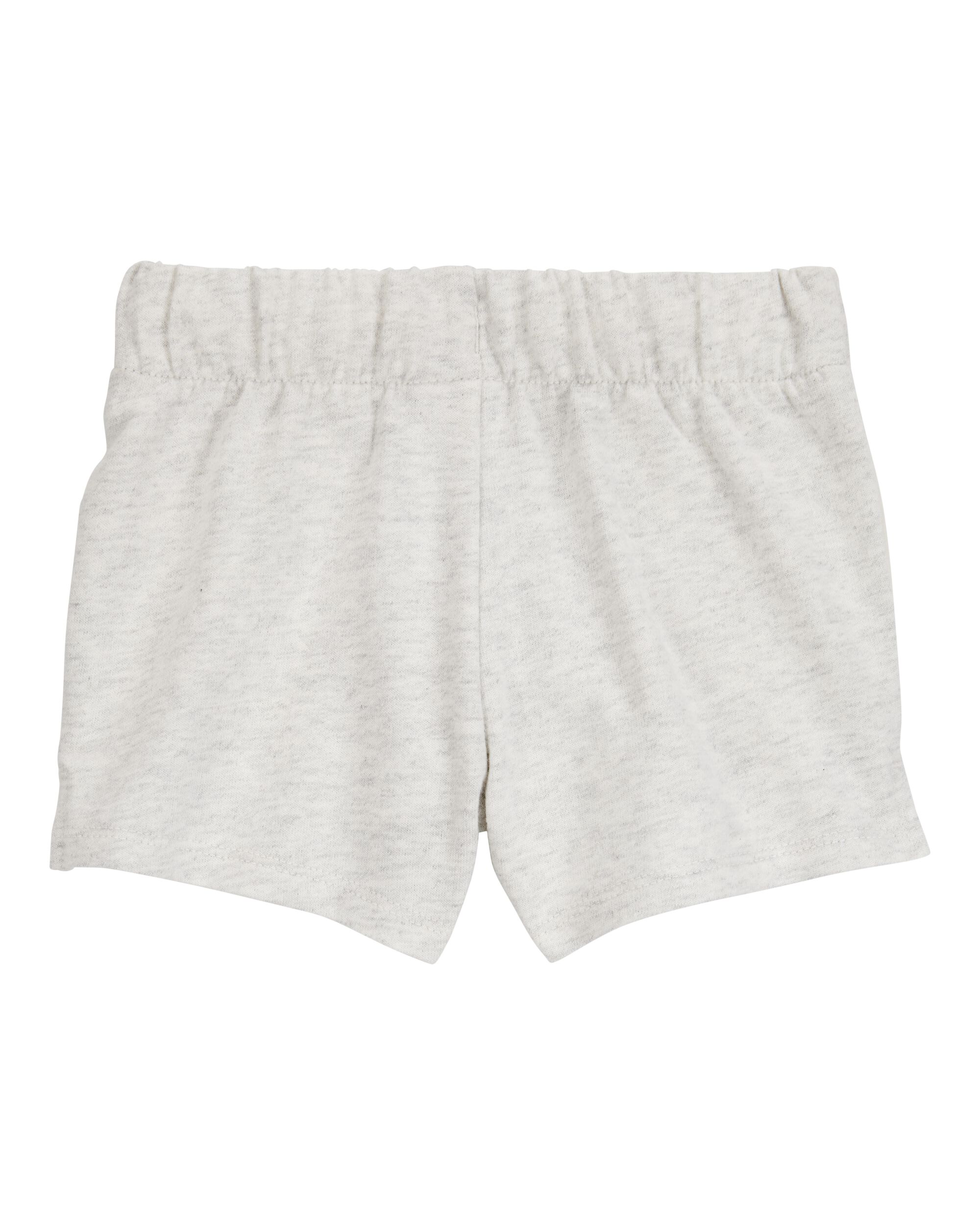 Baby Pull-On French Terry Shorts - Grey - Image 2