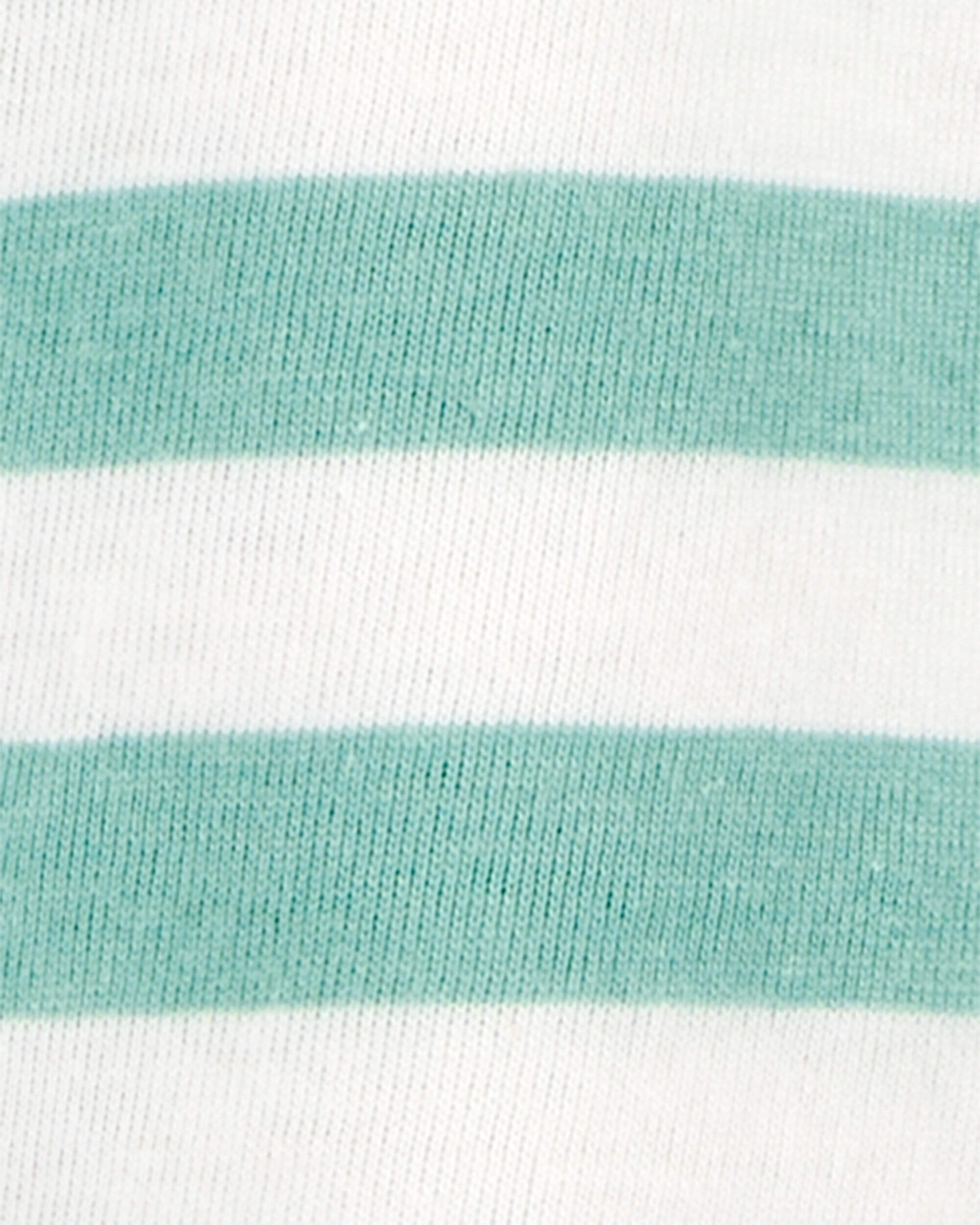 Baby Striped Short-Sleeve Pocket Tee - Green - Image 2
