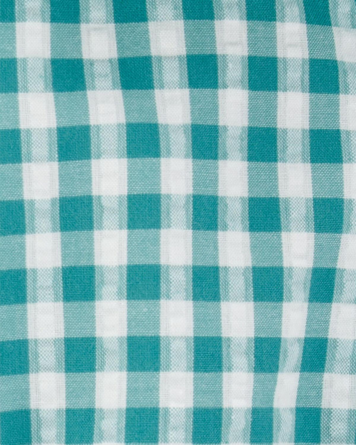 Baby Girl Gingham Tank Romper - Green - Image 2