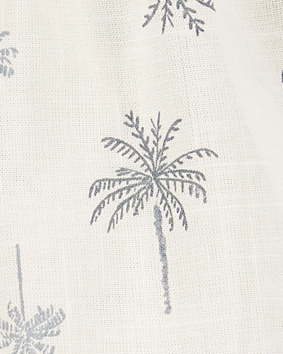 Baby Girl Palm Tree Cotton Romper - Ivory - Image 3