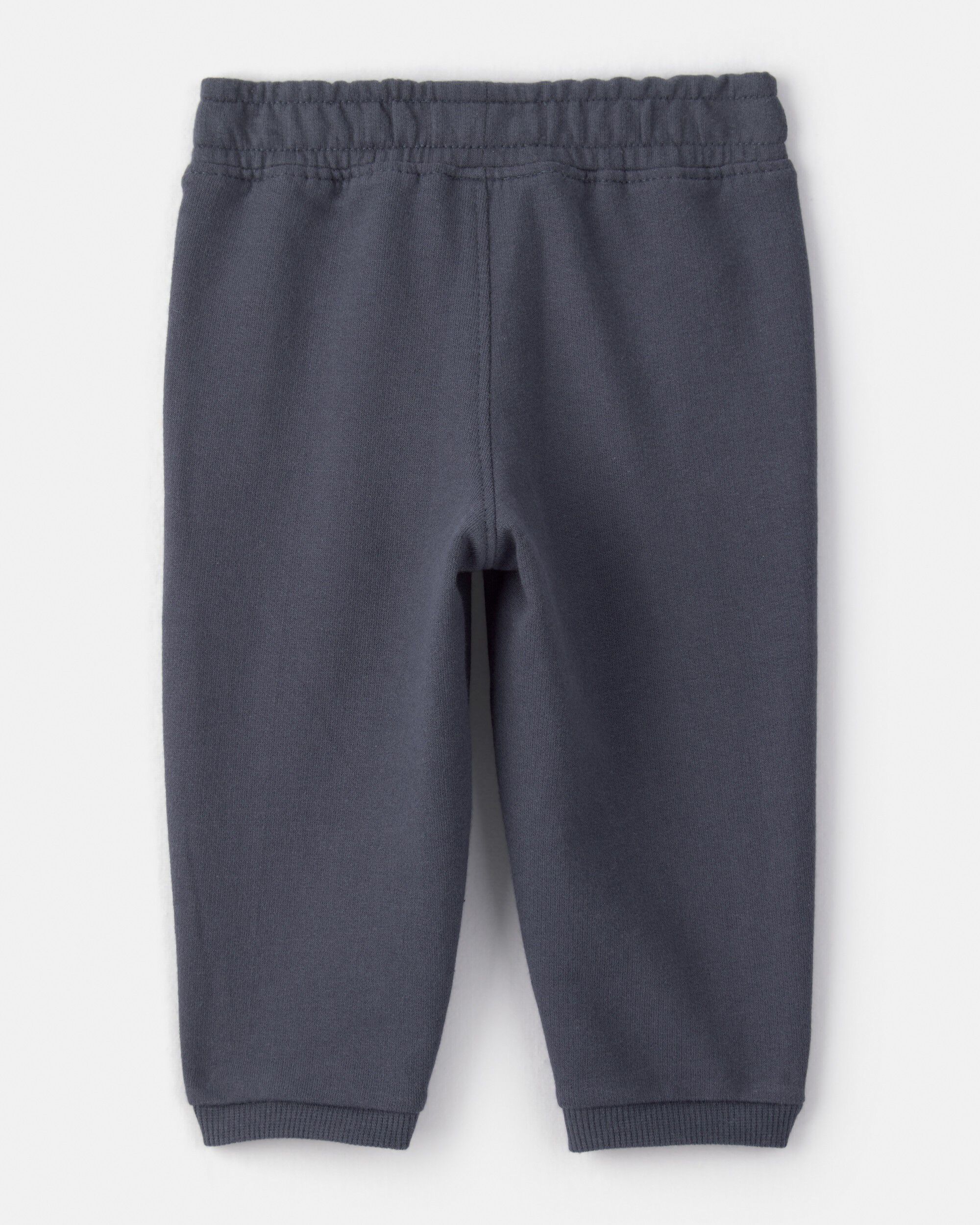 Baby Pull-On French Terry Joggers - Navy - Image 3