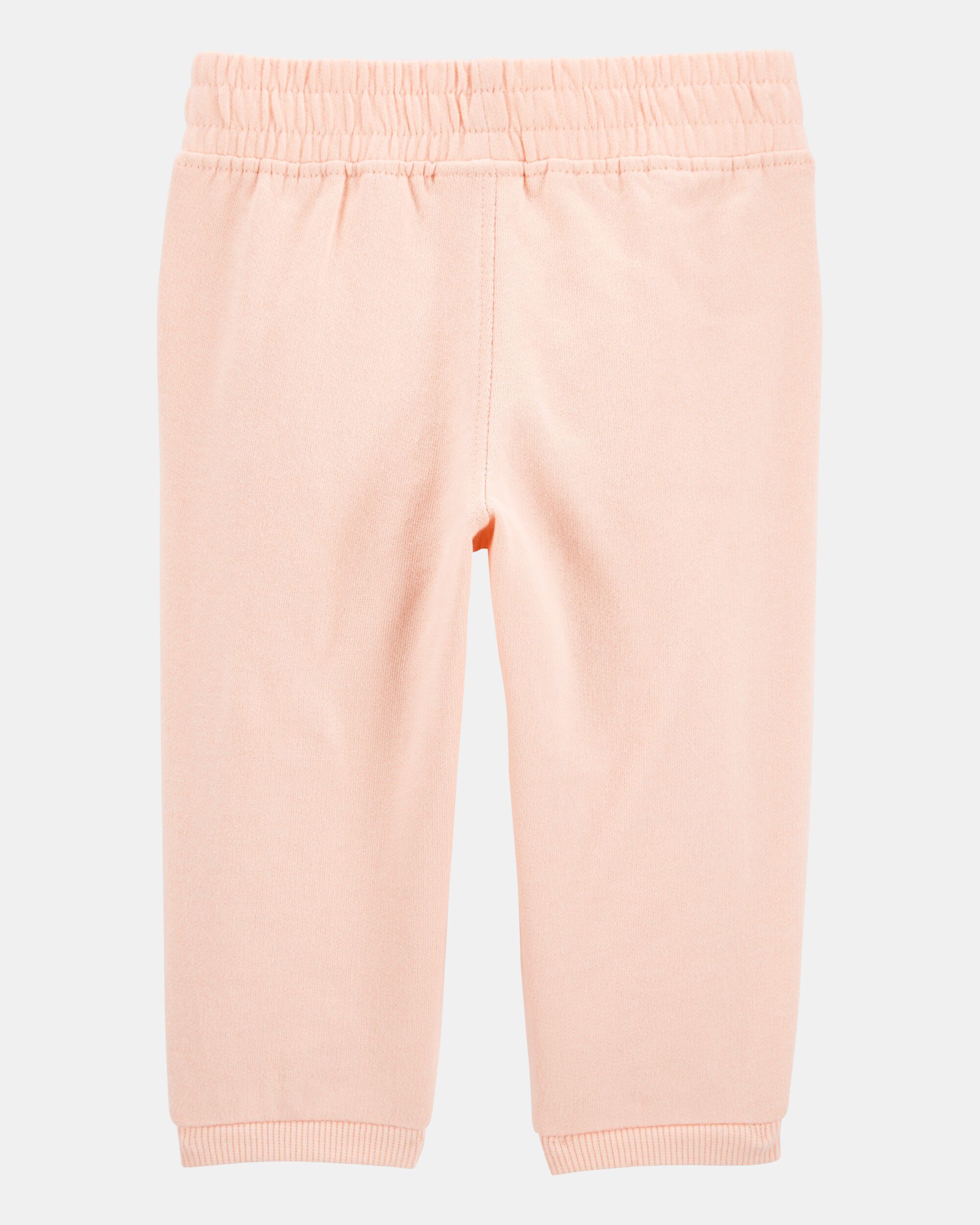 Baby Pull-On French Terry Joggers - Pink - Image 2