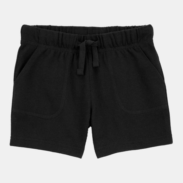 Baby Boy Pull-On French Terry Shorts - Black