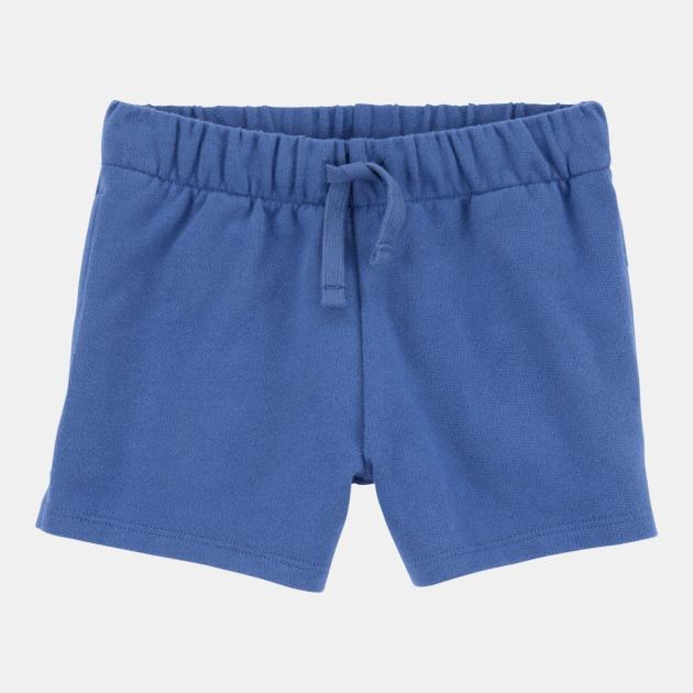 Baby Pull-On French Terry Shorts - Blue