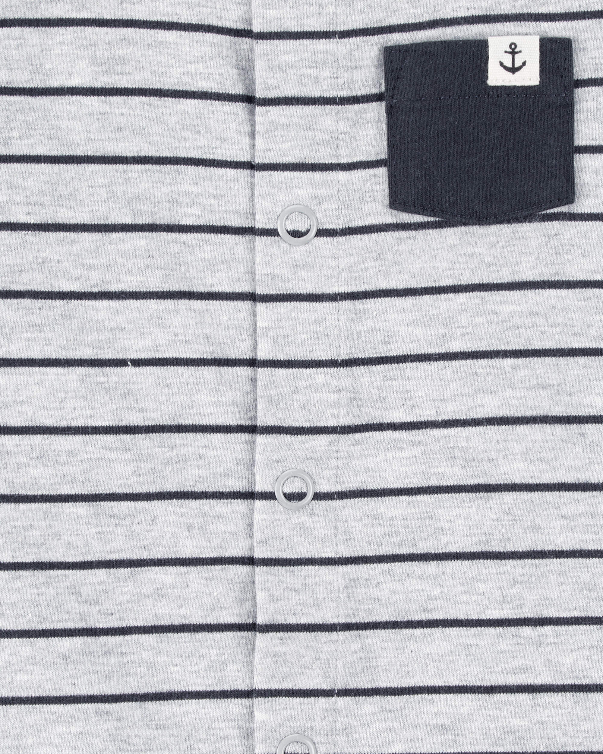 Baby Striped Snap-Up Romper - Image 2