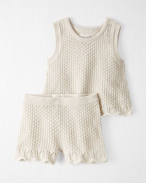 Baby Girl 2-Piece Organic Cotton Sweater Knit Set