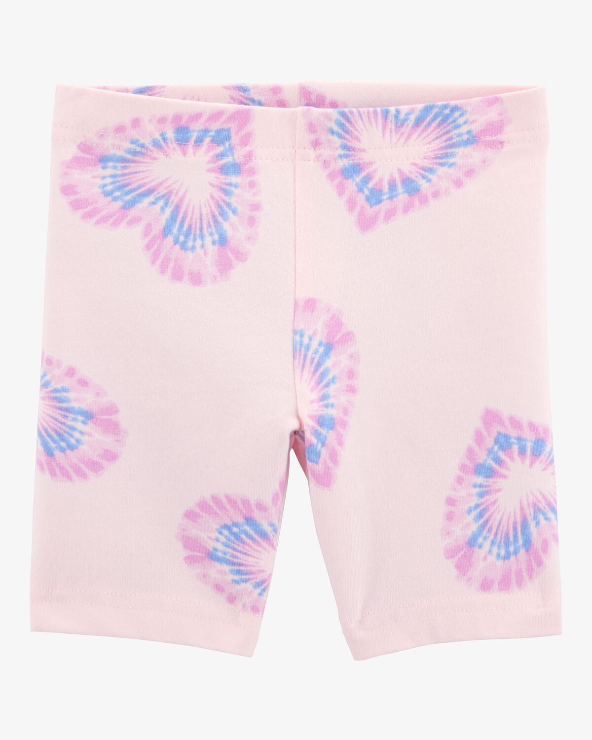 Baby Girl Heart Print Bike Shorts - Pink