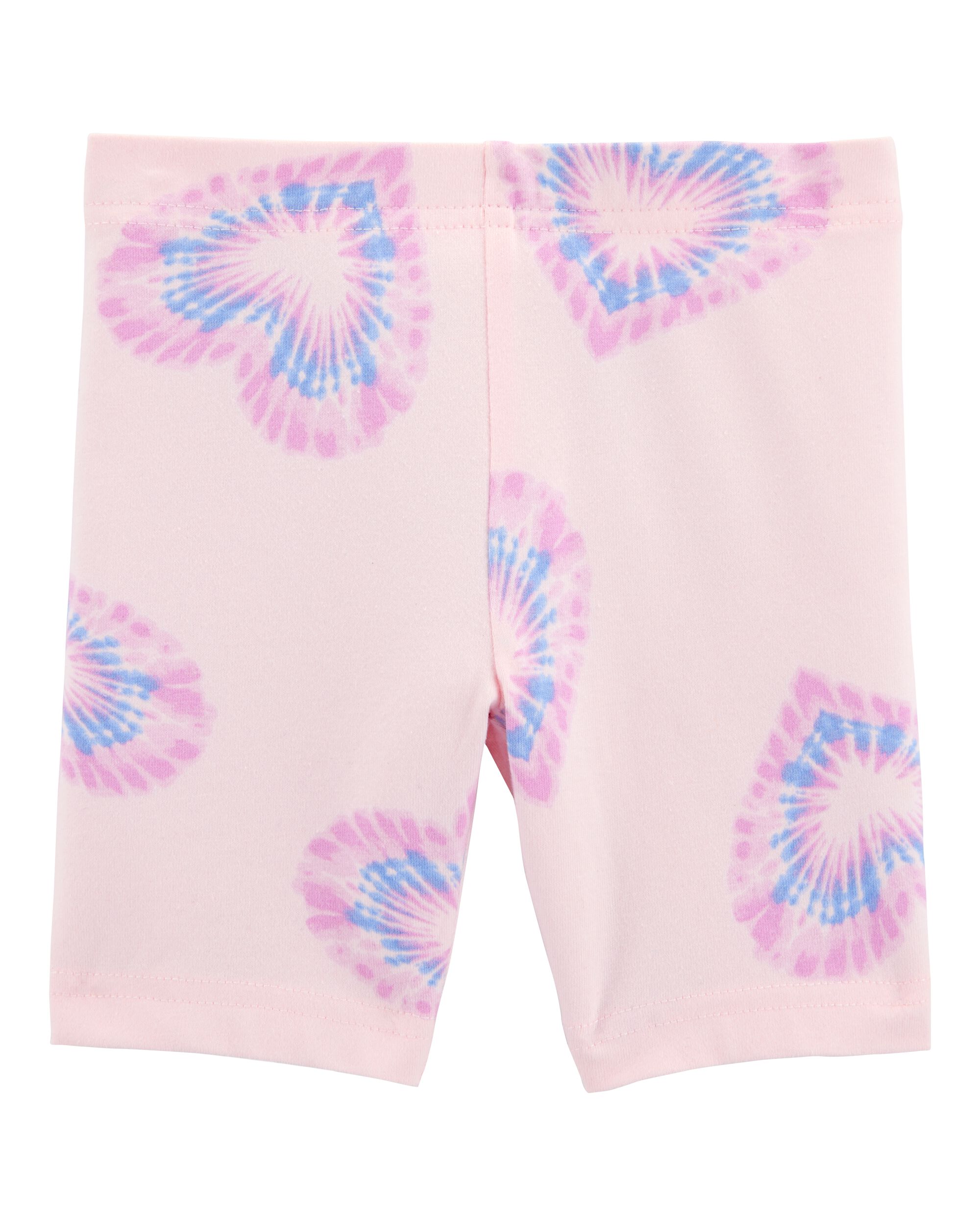 Baby Girl Heart Print Bike Shorts - Pink - Image 2