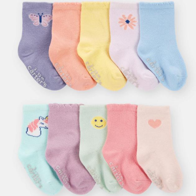 Baby Girl 10-Pack Crew Socks