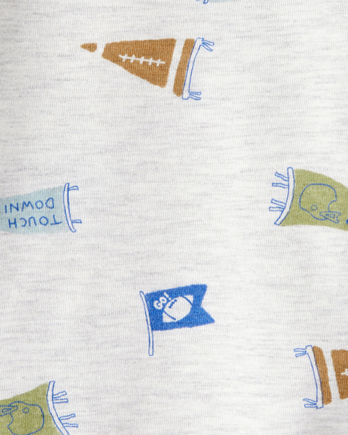 Baby Boy Football Print Long-Sleeve Fashion Bodysuit - Grey - Image 2