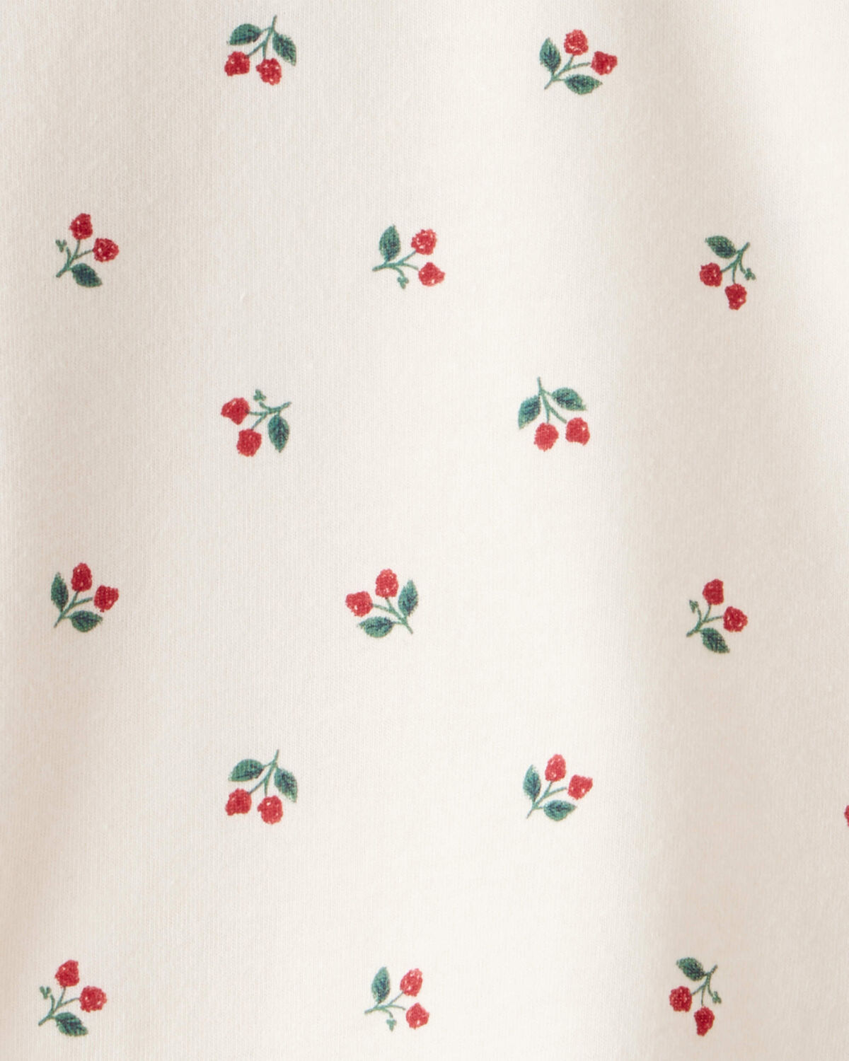 Baby Girl Holly Berry Print Cotton Long-Sleeve Top - Cream - Image 2