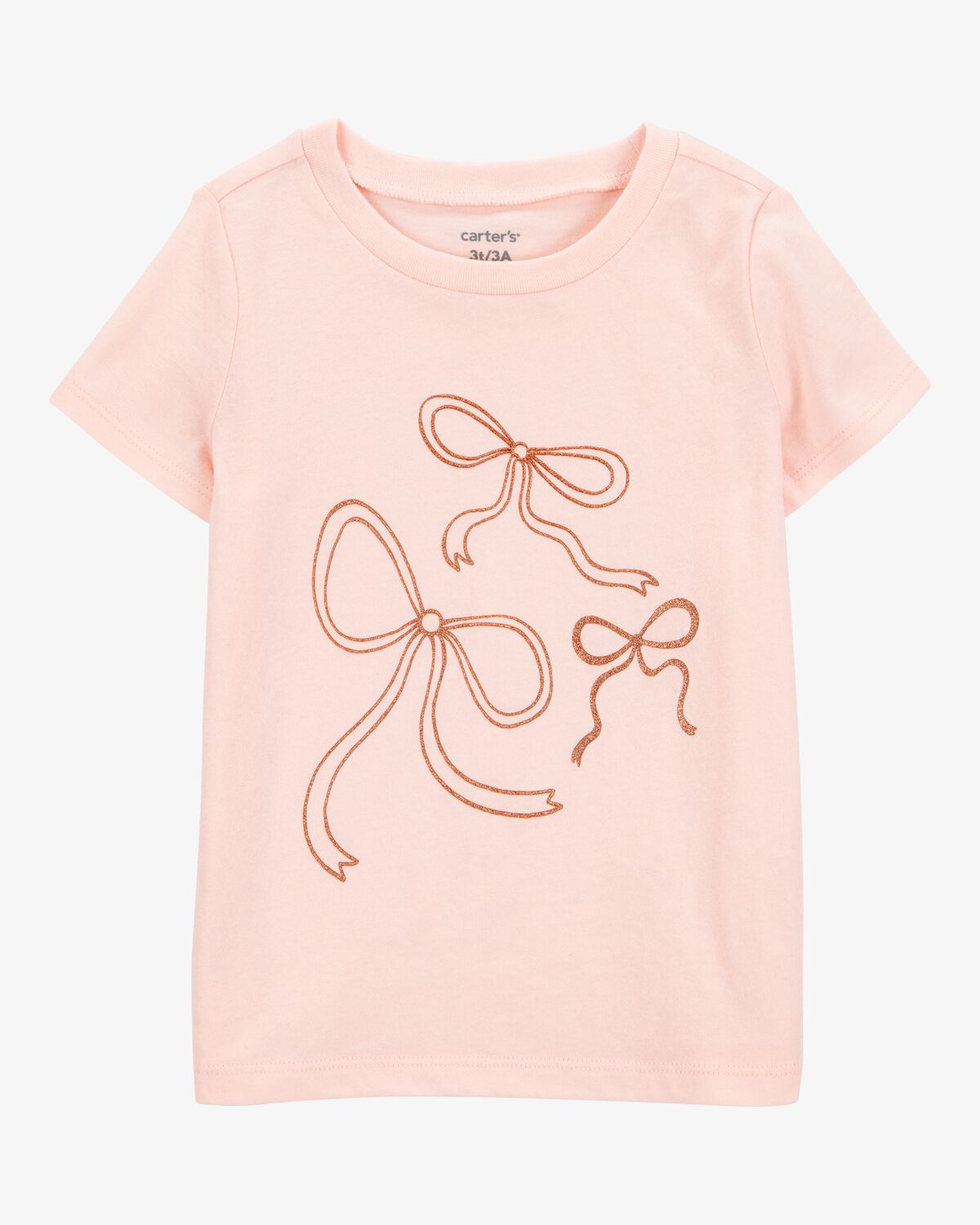 Toddler Girl Bow Short-Sleeve Graphic Tee - Pink