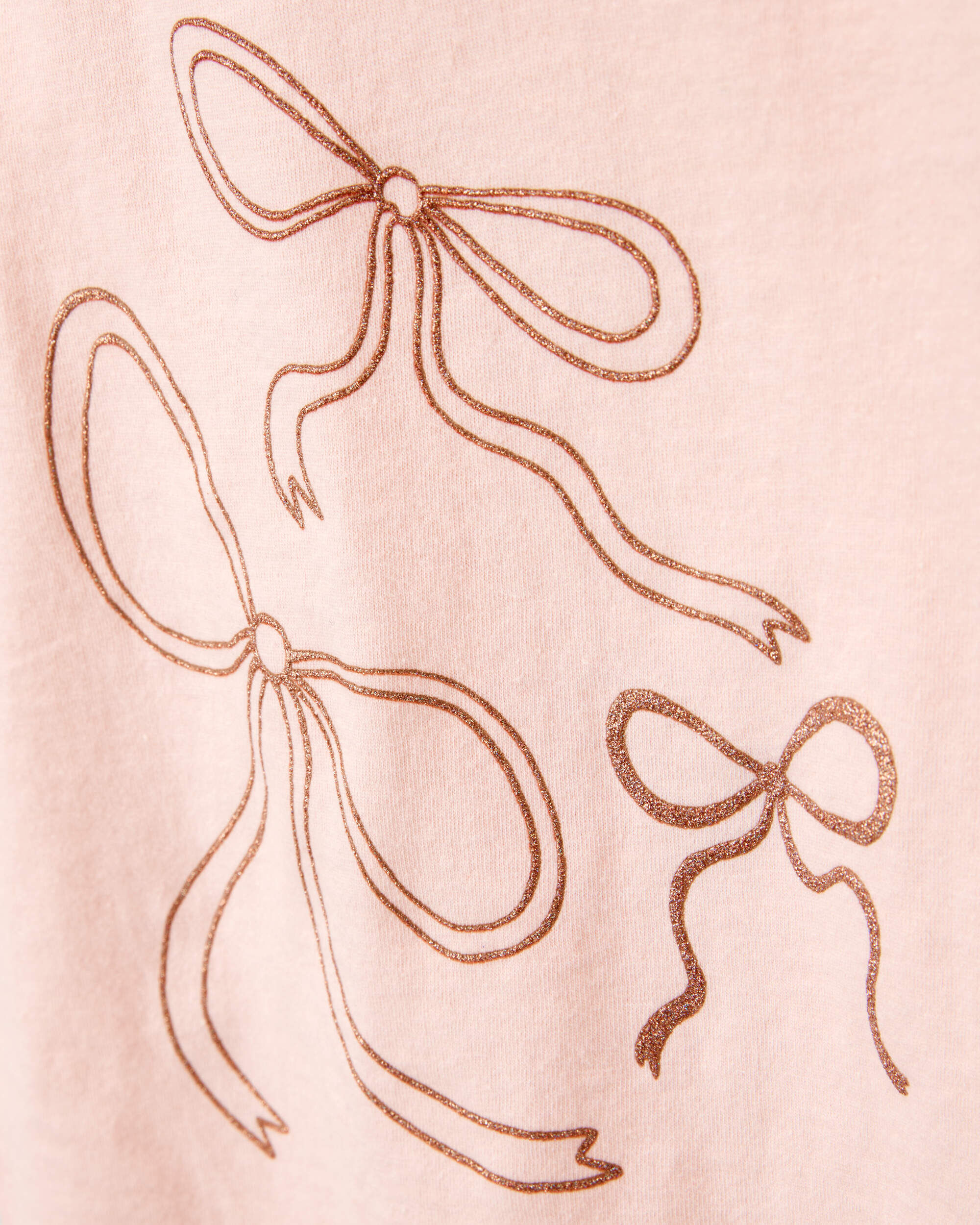 Toddler Girl Bow Short-Sleeve Graphic Tee - Pink - Image 3