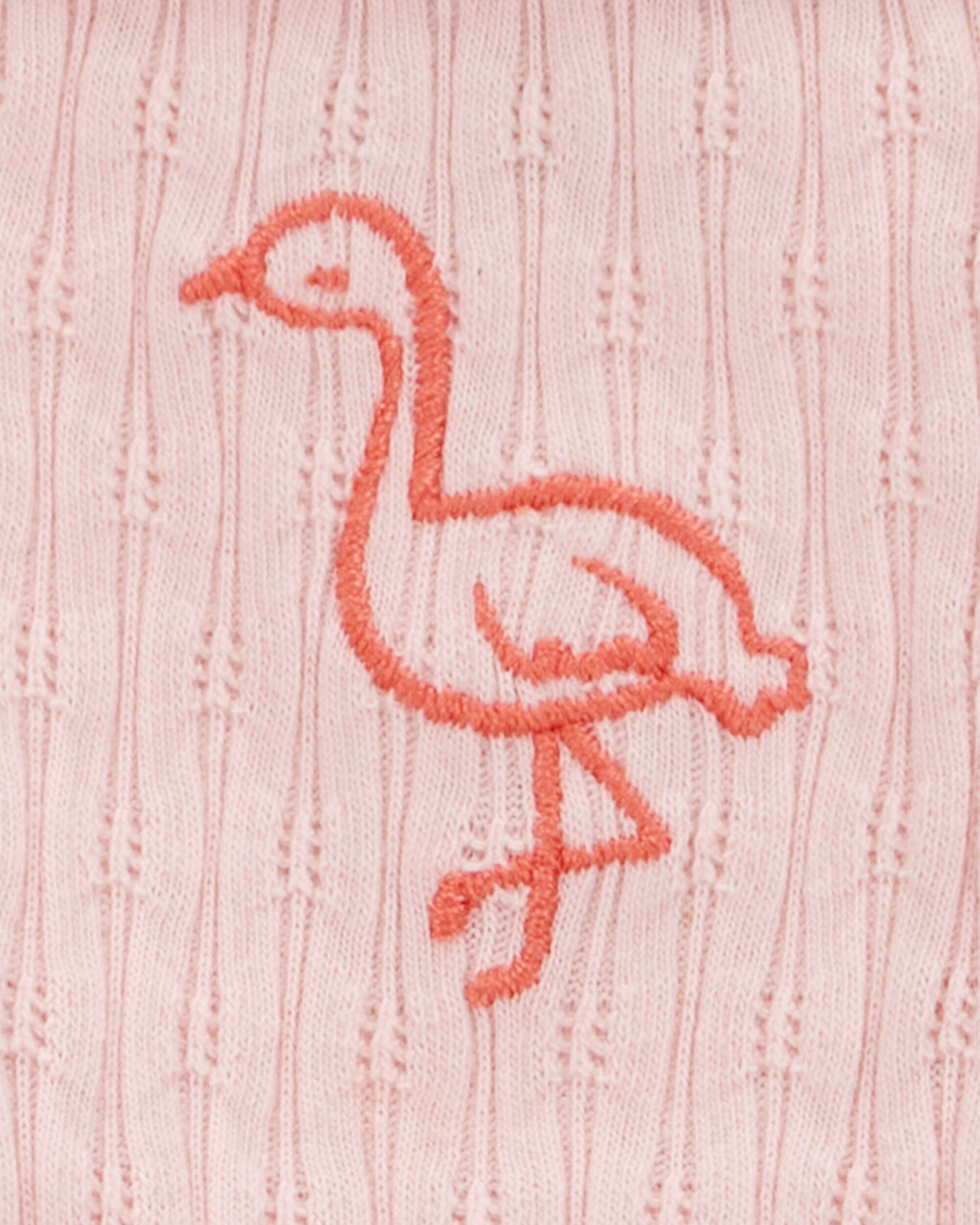Toddler Flamingo Ribbed Tank Top - Image 3