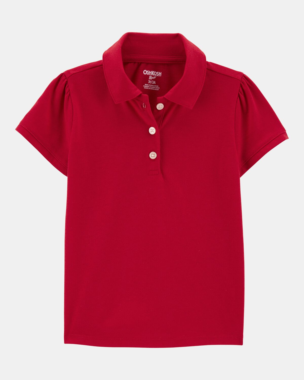 Toddler Pique Uniform Polo Shirt - Red