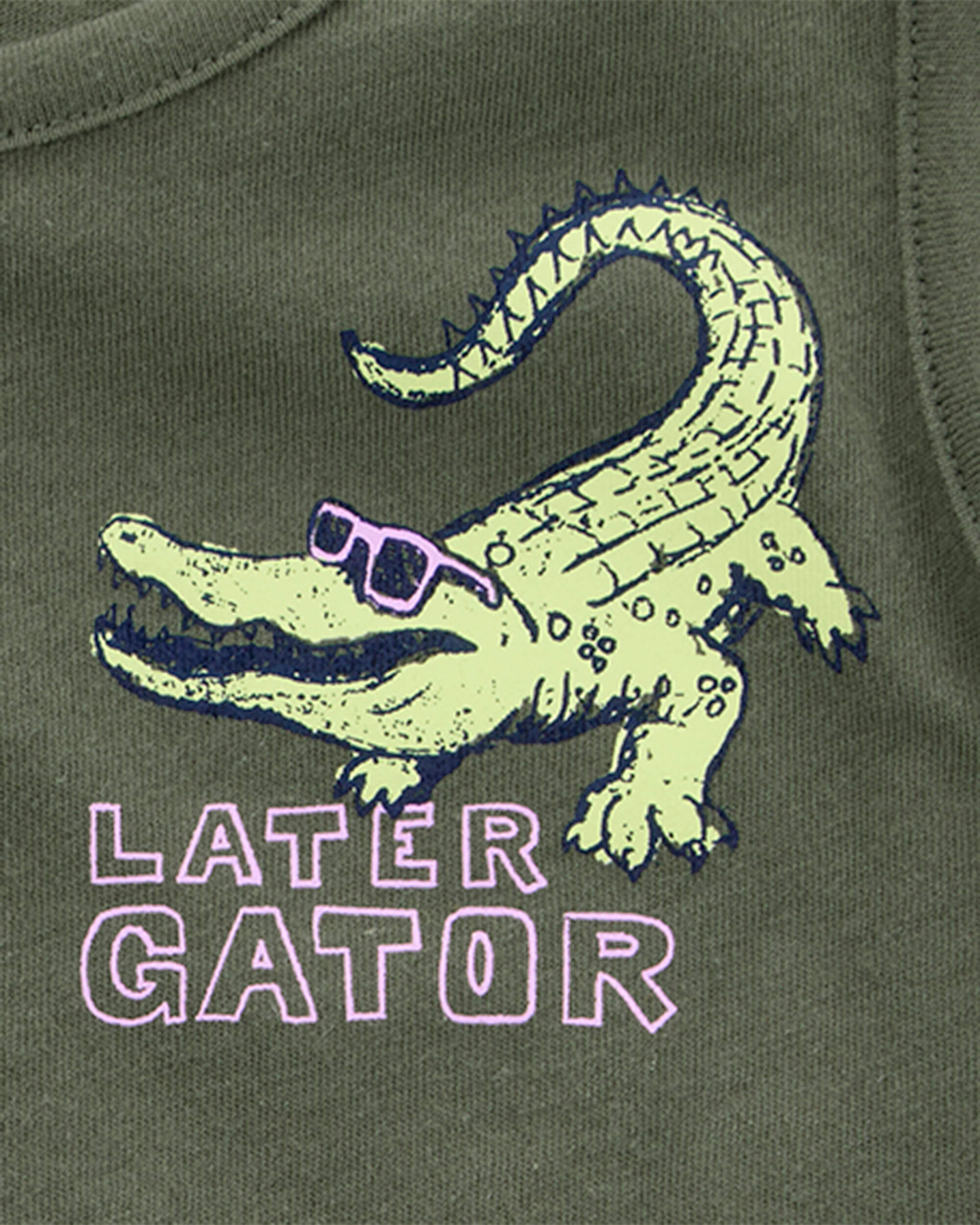 Toddler Alligator Graphic Tank - Green - Image 2