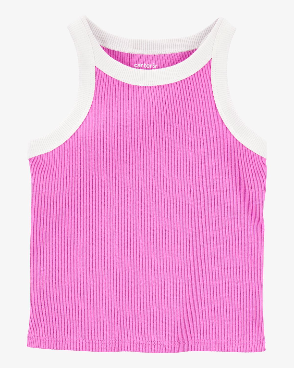 Toddler Ribbed Double Dutch Tank - Pink