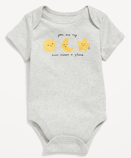 Unisex Short-Sleeve Graphic Bodysuit for Baby