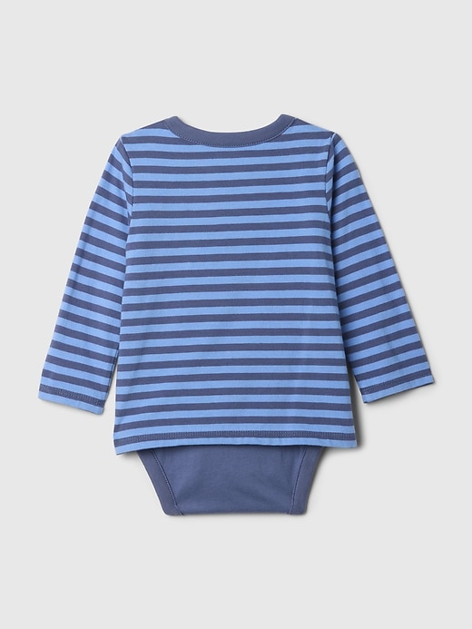 Baby Organic Cotton Shirt Bodysuit - Image 2