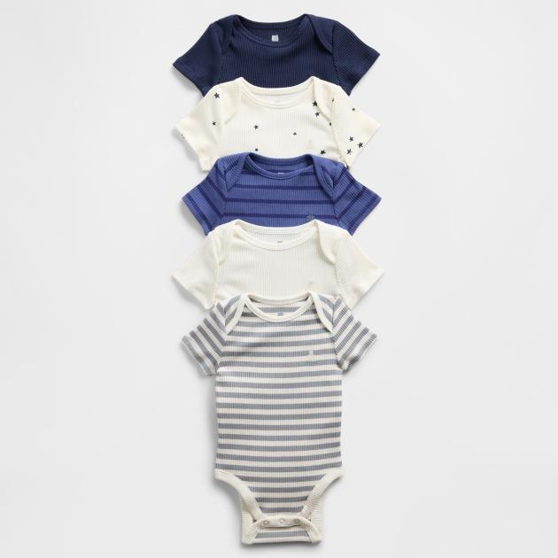 Baby First Favorites TinyRib Bodysuit (5-Pack)