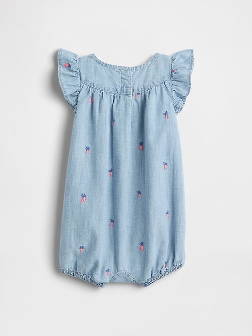 Baby Peter Rabbit™ Chambray Shorty One-Piece - Image 2