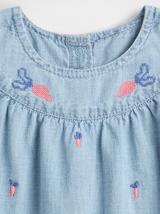 Baby Peter Rabbit™ Chambray Shorty One-Piece - Image 3
