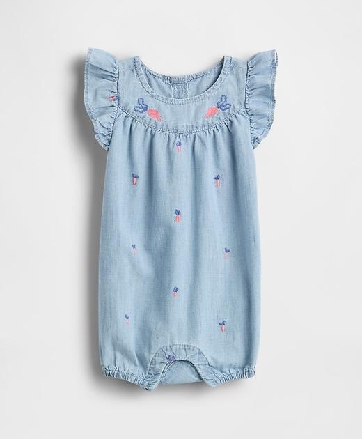 Baby Peter Rabbit™ Chambray Shorty One-Piece